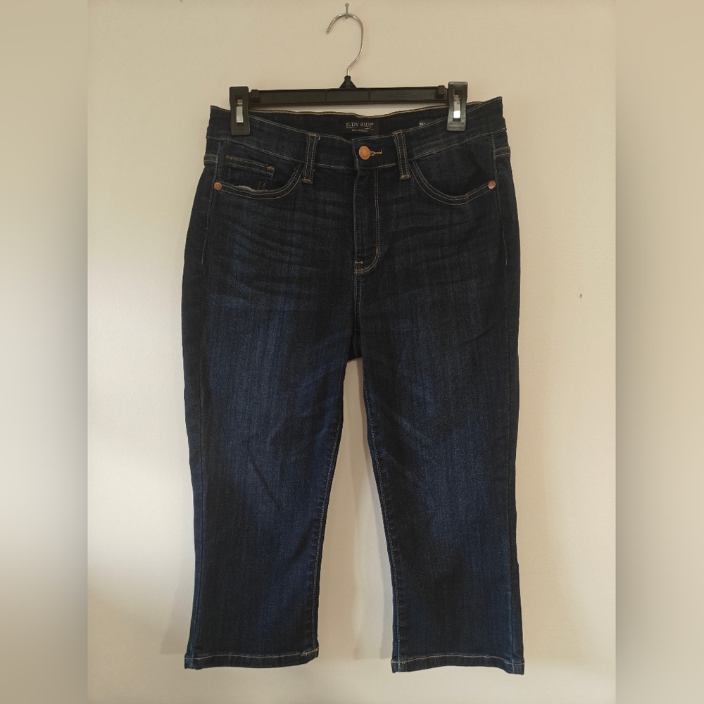 Judy Blue Skinny Fit Capri Dark Wash Denim Jean Capris Size 9 | 29
